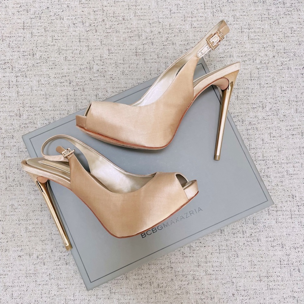 BCBGMaxAzria champagne Peyton Prosecco heel
